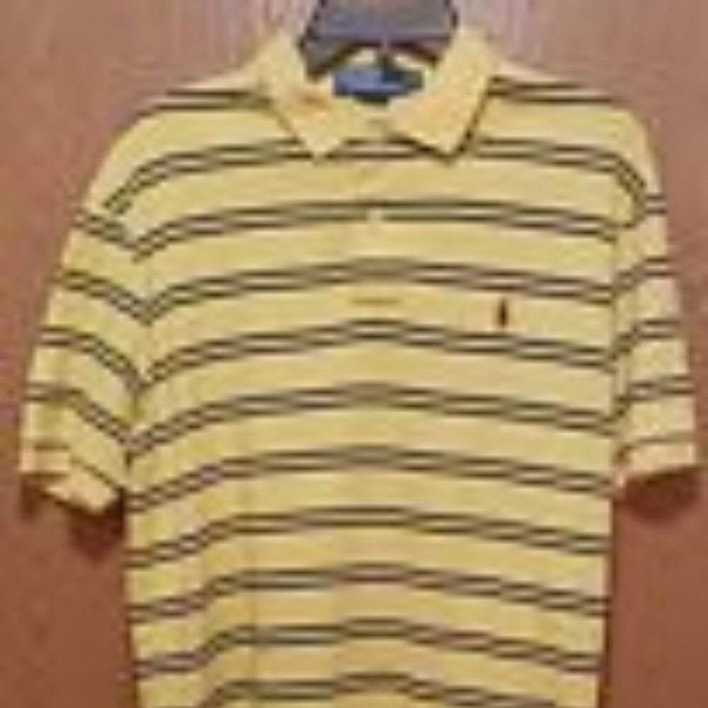 Polo (Ralph Lauren)-(Yellow/Black)-(Stripe)-(Used)-(+Free Item)-(Size M)-$25.00 - Picture 3 of 4